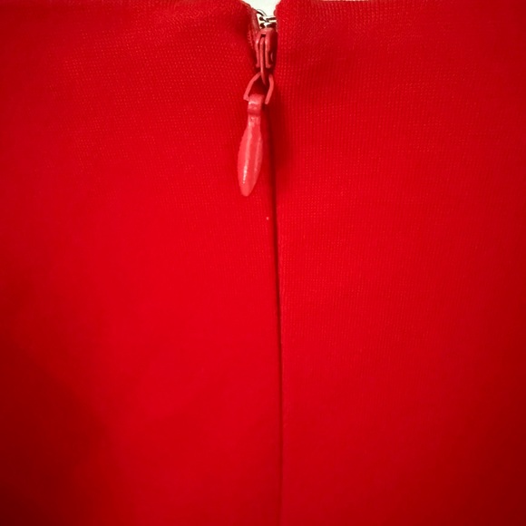 Anthropologie Sunday in Brooklyn Vibrant Red Heart Ruffle Cap Sleeves Blouse NWT - Picture 6 of 7